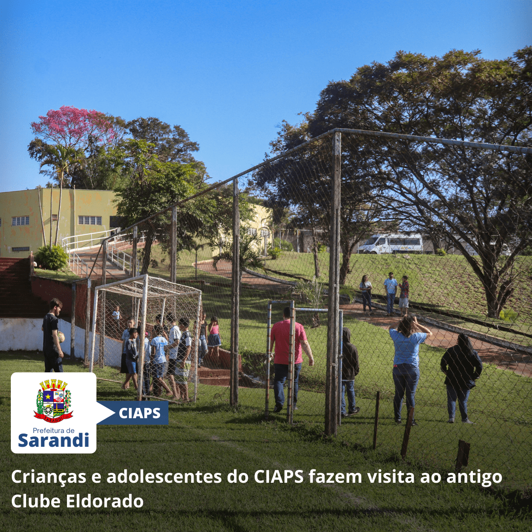 Crianças e adolescentes do CIAPS fazem visita ao antigo Clube Eldorado